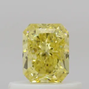 0.5 Carat Radiant Fancy Intense Yellow VVS1 Natural Diamond