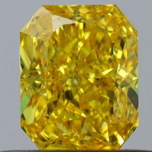 0.5 Carat Radiant Fancy Vivid Yellow SI1 Natural Diamond