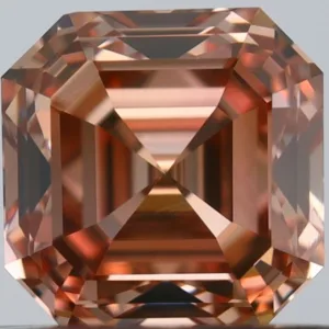 0.5 Carat Square Emerald Fancy Pink VVS1 Natural Diamond