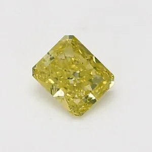 0.51 Carat Radiant Fancy Intense Green Natural Diamond