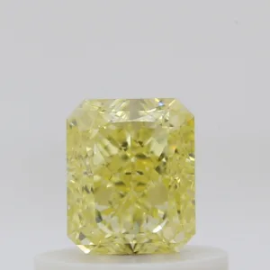 0.51 Carat Radiant Fancy Intense Yellow VS2 Natural Diamond