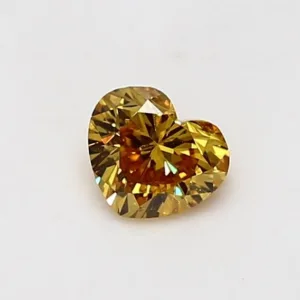 0.53 Carat Heart Fancy Deep Yellow Natural Diamond