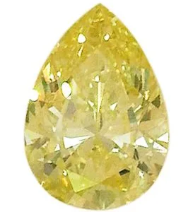 0.55 Carat Pear Fancy Yellow VS1 Natural Diamond