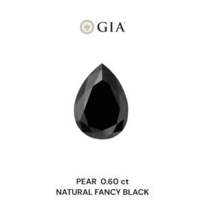 0.6 Carat Pear Fancy Black VVS2 Natural Diamond