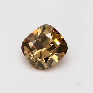 0.61 Carat Cushion Brilliant Fancy Yellow VS1 Natural Diamond