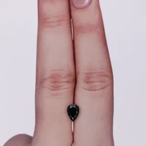 0.62 Carat Pear Black Natural Diamond
