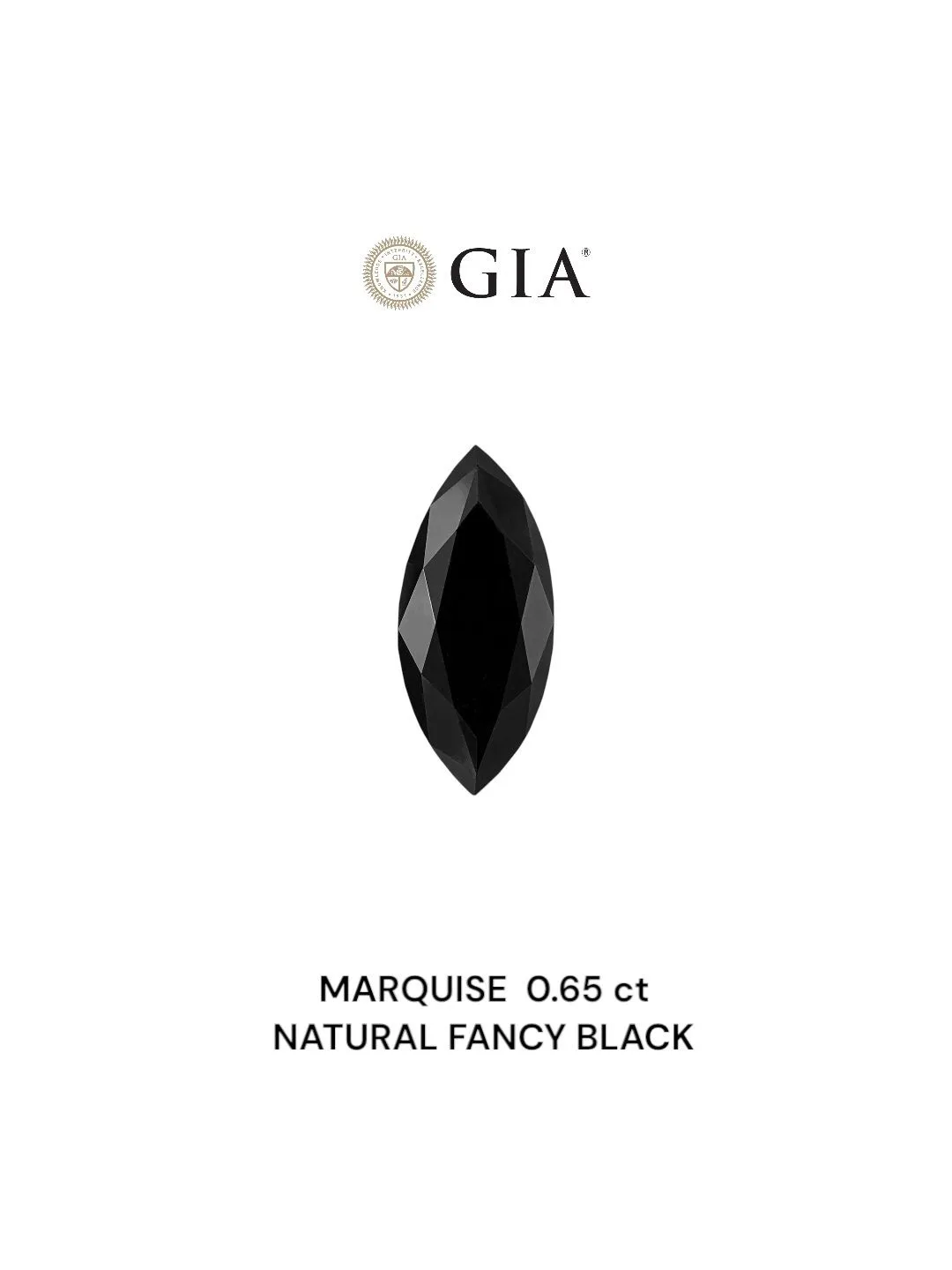 0.65 Carat Marquise Fancy Black VVS2 Natural Diamond 1 0.65 Carat Marquise Fancy Black VVS2 Natural Diamond