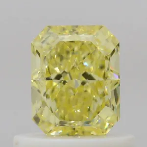 0.69 Carat Radiant Fancy Intense Yellow VS1 Natural Diamond
