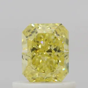 0.72 Carat Radiant Fancy Intense Yellow VVS1 Natural Diamond