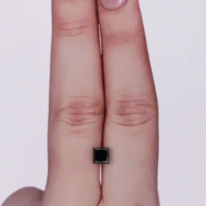 0.74 Carat Princess Black Natural Diamond