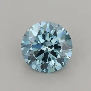 0.75 Carat Round Fancy Vivid Blue VVS2 Lab Diamond