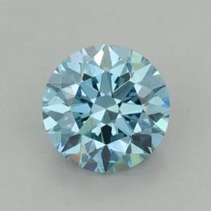 0.77 Carat Round Fancy Vivid Blue VS1 Lab Diamond