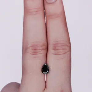 0.84 Carat Pear Black Natural Diamond