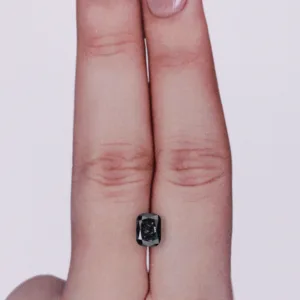 0.92 Carat Cushion Brilliant Black Natural Diamond