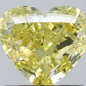 1 Carat Heart Fancy Yellow I2 Natural Diamond