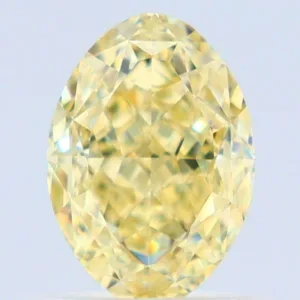 1 Carat Oval Fancy Yellow VS1 Natural Diamond