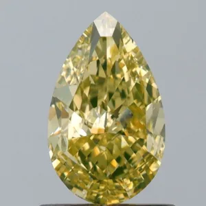 1 Carat Pear Fancy Yellow VS2 Natural Diamond
