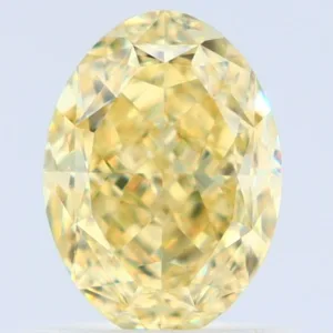 1.01 Carat Oval Fancy Yellow VS1 Natural Diamond
