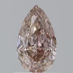 1.01 Carat Pear Fancy Brown Pink SI1 Natural Diamond