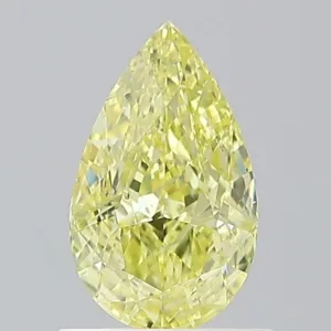 1.01 Carat Pear Fancy Intense Yellow SI1 Natural Diamond