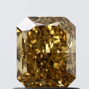 1.01 Carat Radiant Fancy Deep Yellow SI2 Natural Diamond