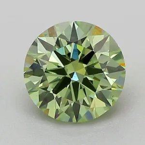 1.01 Carat Round Fancy Vivid Green VS2 Lab Diamond