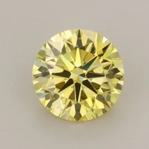 1.02 Carat Round Fancy Intense Yellow VVS2 Lab Diamond