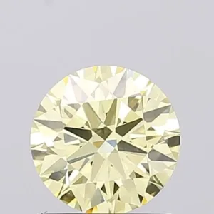 1.02 Carat Round Fancy Light Yellow VVS2 Lab Diamond