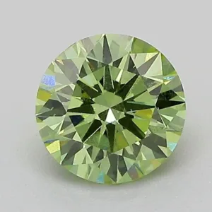 1.02 Carat Round Fancy Vivid Green VS2 Lab Diamond