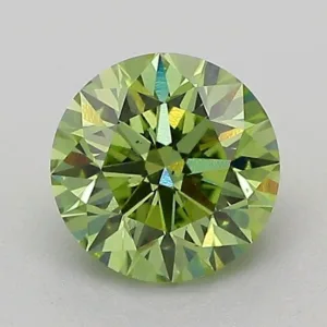 1.03 Carat Round Fancy Vivid Green VS2 Lab Diamond