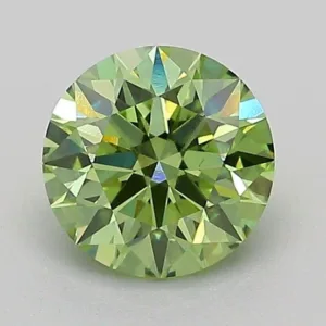 1.05 Carat Round Fancy Vivid Green VS2 Lab Diamond