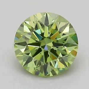 1.09 Carat Round Fancy Vivid Green VS1 Lab Diamond