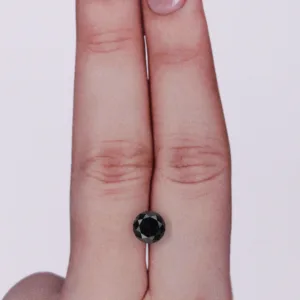 1.25 Carat Round Black Natural Diamond