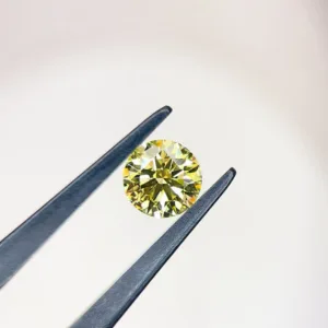 1.26 Carat Round Fancy Intense Yellow VVS2 Lab Diamond