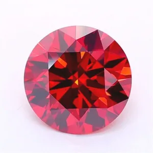 1.35 Carat Round Fancy Deep Orange VVS2 Lab Diamond
