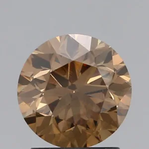 1.47 Carat Round Fancy Dark Brown VS2 Natural Diamond