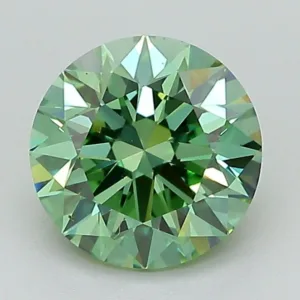 1.49 Carat Round Fancy Vivid Green VS1 Lab Diamond
