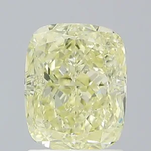 1.5 Carat Cushion Modified Fancy Light Yellow SI1 Natural Diamond
