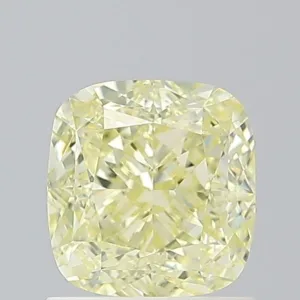 1.5 Carat Cushion Modified Fancy Yellow VS1 Natural Diamond
