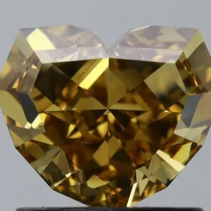 1.5 Carat Heart Fancy Deep Yellow VS1 Natural Diamond