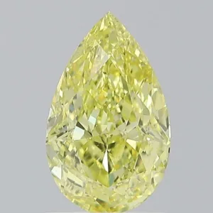 1.5 Carat Pear Fancy Intense Yellow SI1 Natural Diamond