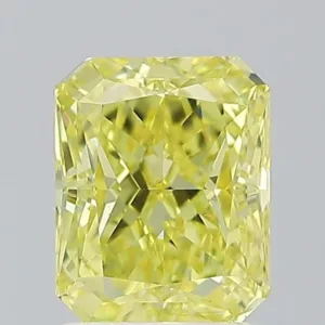 1.5 Carat Radiant Fancy Intense Yellow VS2 Natural Diamond