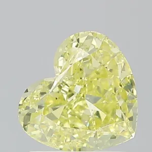 1.51 Carat Heart Fancy Intense Yellow SI2 Natural Diamond