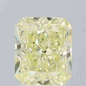 1.51 Carat Radiant Fancy Light Yellow VS1 Natural Diamond