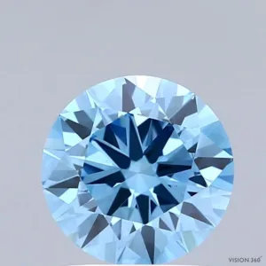 1.54 Carat Round Fancy Vivid Blue VS1 Lab Diamond