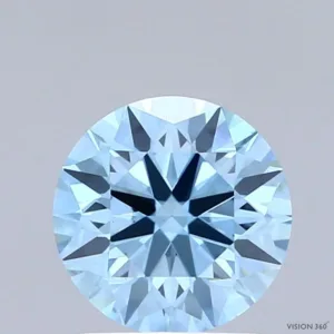 1.54 Carat Round Fancy Vivid Blue VS1 Lab Diamond