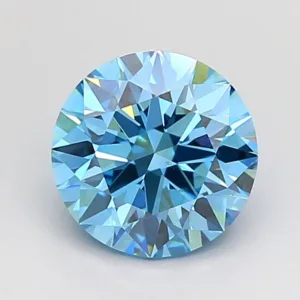 1.55 Carat Round Fancy Vivid Blue VS1 Lab Diamond