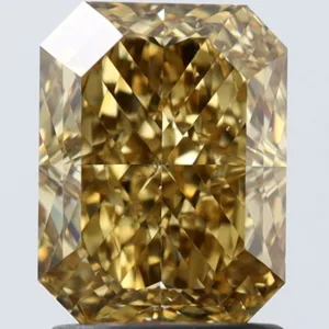 2 Carat Radiant Fancy Deep Yellow VS2 Natural Diamond