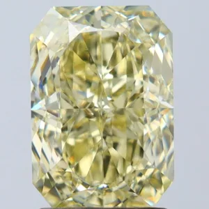 2 Carat Radiant Fancy Light Yellow VS2 Natural Diamond