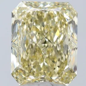 2 Carat Radiant Fancy Light Yellow VS2 Natural Diamond